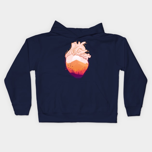 My heart belongs to nature Kids Hoodie by secondskin